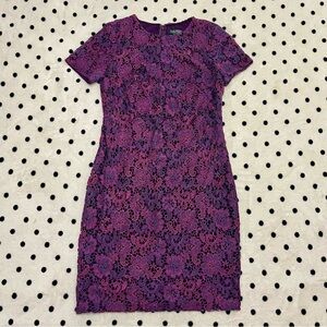 Lauren Ralph Lauren Purple Lace Dress Size 10